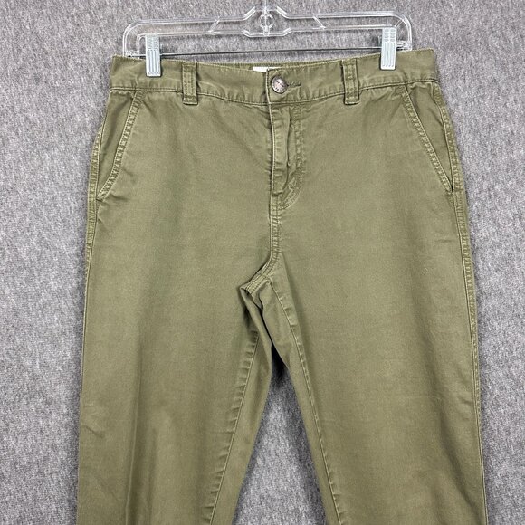 Current/Elliott Olive Green Ankle Pants Womens Size 28 Cotton Comfortable - Picture 2 of 14